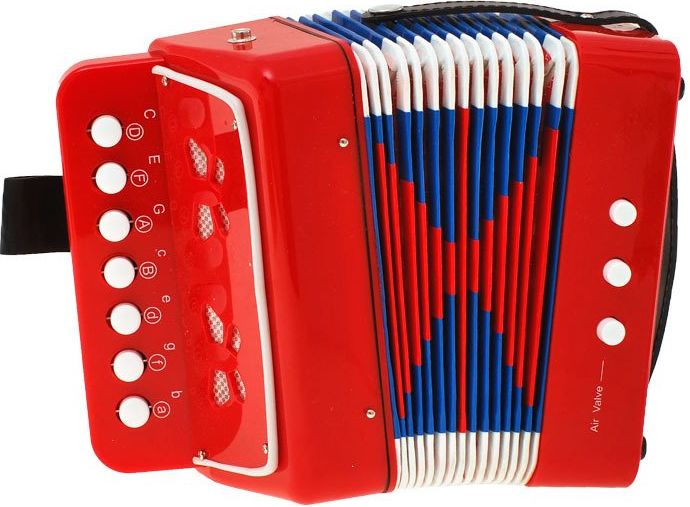 Dětská tahací harmonika - červená - obrázek 1