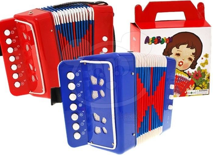 Dětská tahací harmonika - červená - obrázek 4