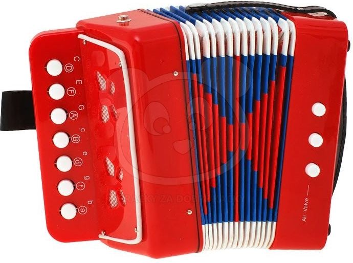 Dětská tahací harmonika - červená - obrázek 5