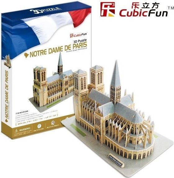 Puzzle CubicFun 3D - Notre Dame Paříž - obrázek 1