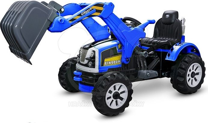 Elektrický traktor Kingdom s výkopovou lžící - žlutý - obrázek 9