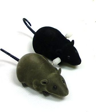 Plyšová myška na natáčení - černá - obrázek 1