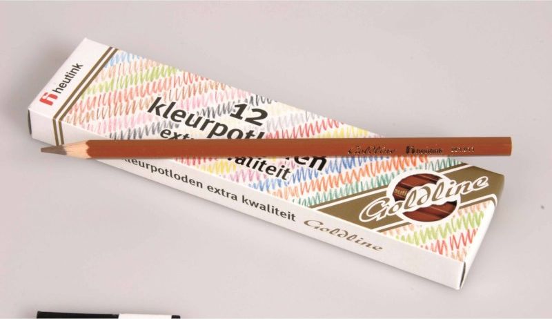 Pastelky šestihranné Goldline 3,7 mm, 12 ks, světle hnědé - obrázek 1