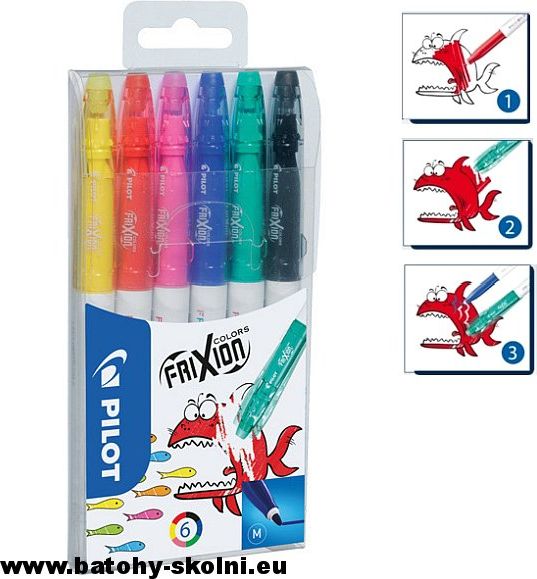 Gumovací fixy FriXion Colors sada 6 ks - obrázek 1
