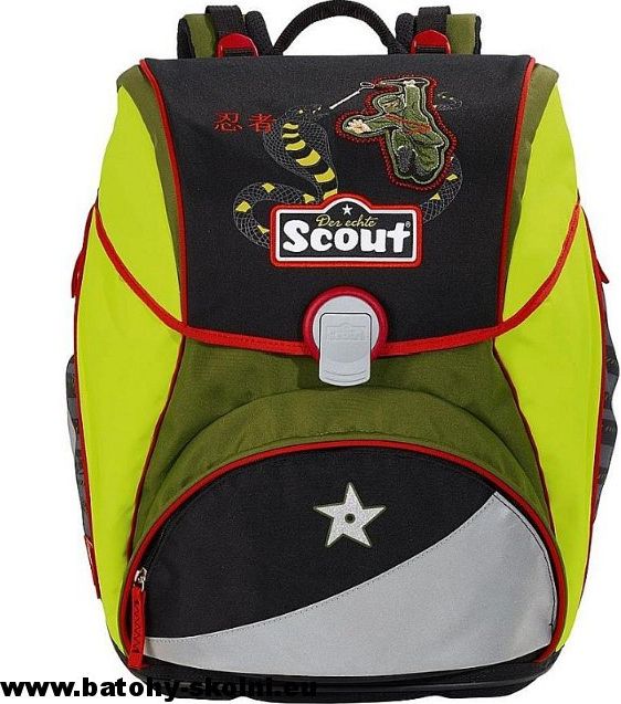 Školní batoh Scout Alpha 5 dílný set Ninja a had - Doprava Zdarma - obrázek 2