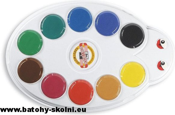 Vodové barvy Koh-i-noor Maxi beruška 1727-10 barev - obrázek 1