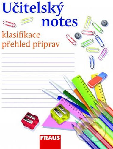 Učitelský notes s motivem Psací potřeby - - obrázek 1