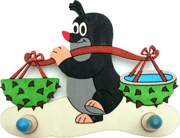 DoDo 2 věšák Krtek s kaštany nese vodu 2VLB9 20x15cm - obrázek 1