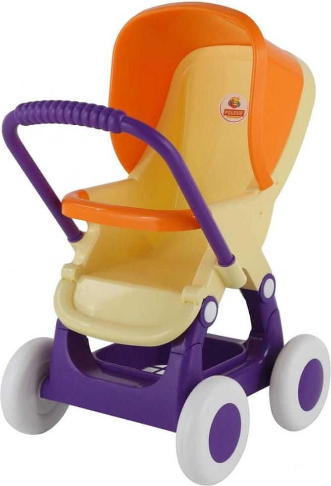 Polesie Kočárek pro panenky, 4 kolečka, žlutá - obrázek 1