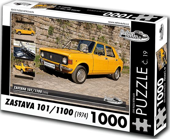 RETRO-AUTA© Puzzle č. 19 - ZASTAVA 101/1100 (1974) 1000 dílků - obrázek 1