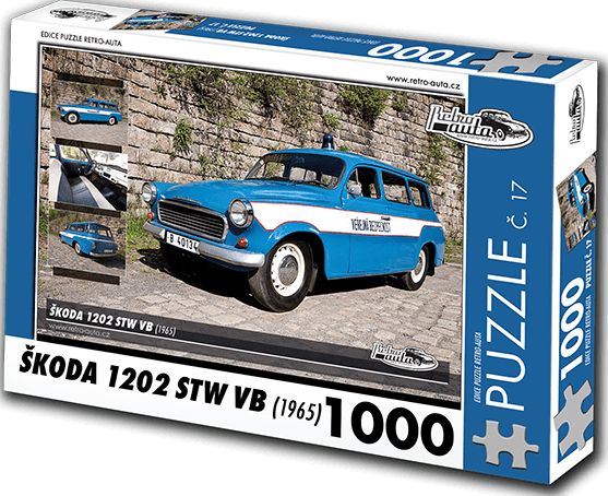 RETRO-AUTA© Puzzle č. 17 - ŠKODA 1202 STW VB (1965) 1000 dílků - obrázek 1