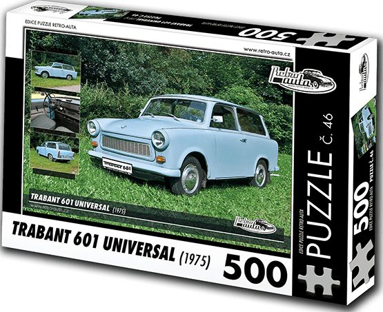 RETRO-AUTA© Puzzle č. 46 - TRABANT 601 UNIVERSAL (1975) 500 dílků - obrázek 1