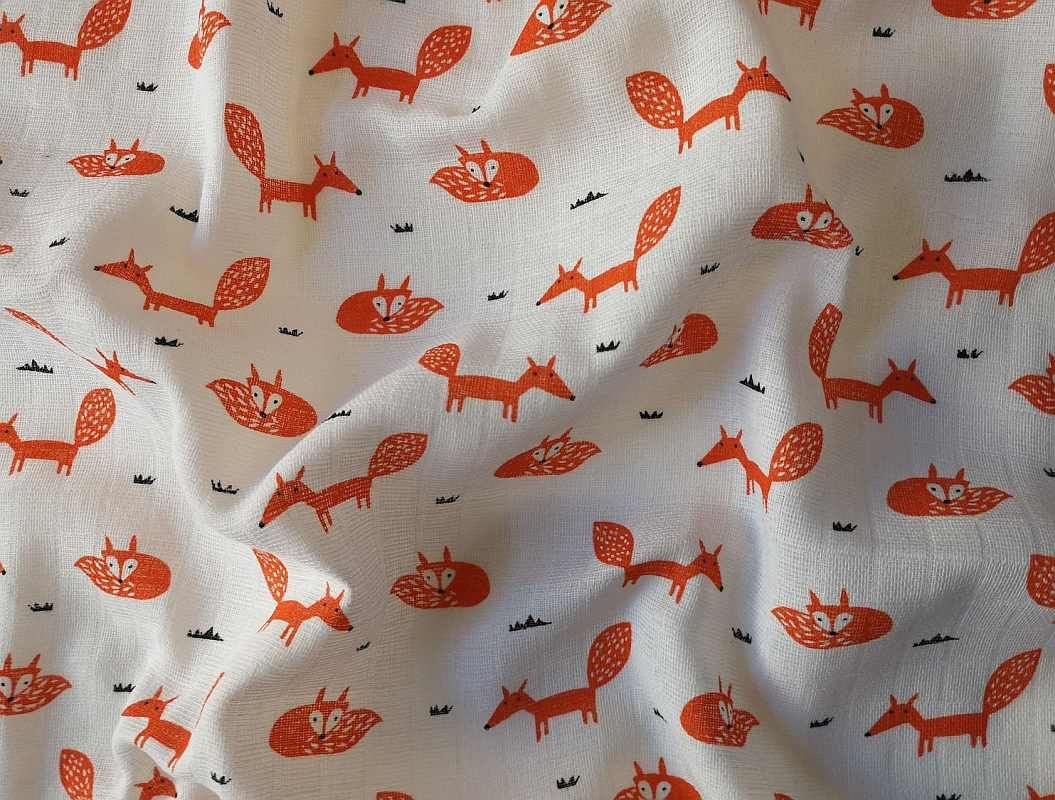 PREM Látková Bambusová tetra plena Liška oranžová Bavlna/Bambus, 70/70 cm - obrázek 1