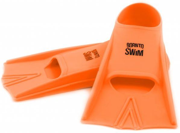 Born To Swim Plavecké silikonové ploutve HAPPY Junior - oranžová, 36 - 38 - obrázek 1