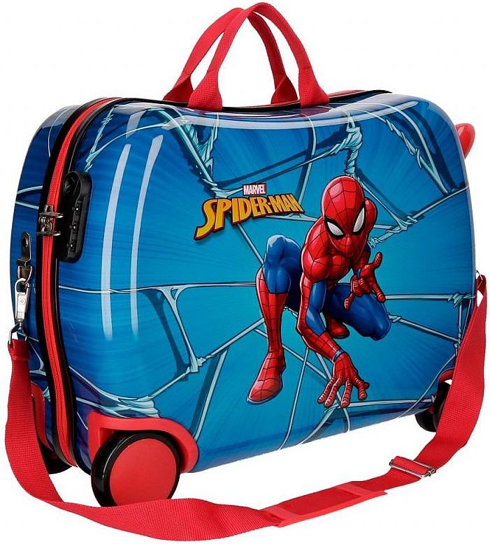 JOUMMABAGS Dětský kufřík na kolečkách Spiderman Black MAXI ABS plast, 50x38x20 cm, objem 34 l - obrázek 1