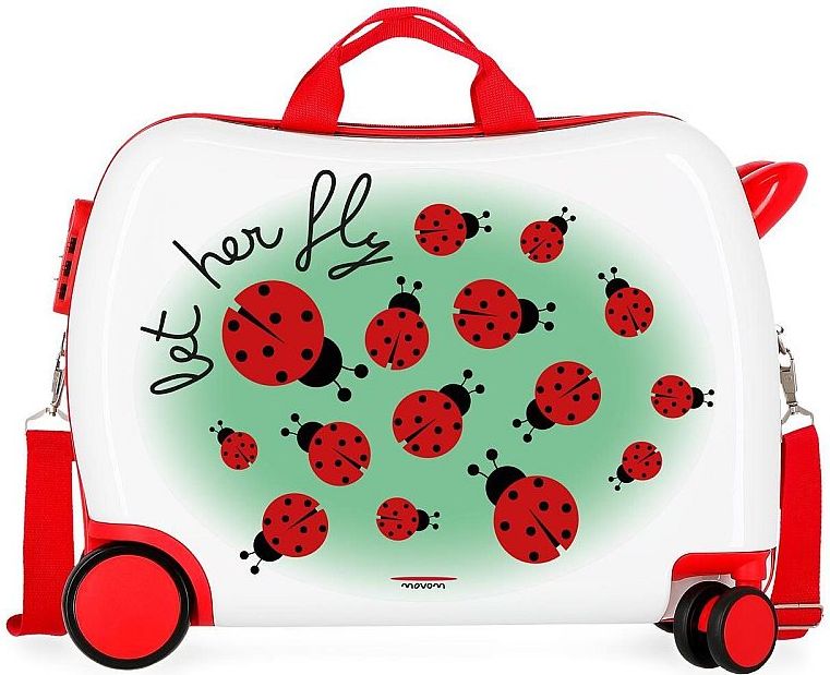 JOUMMABAGS Dětský kufřík na kolečkách MOVOM Berušky MAXI ABS plast, 50x38x20 cm, objem 34 l - obrázek 1