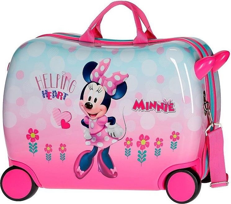 JOUMMABAGS Dětský kufřík na kolečkách Minnie Heart MAXI ABS plast, 50x38x20 cm, objem 34 l - obrázek 1