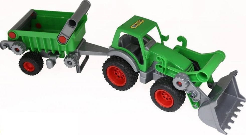 Wader Traktor Farmář s lopatou a přívěsem - obrázek 1