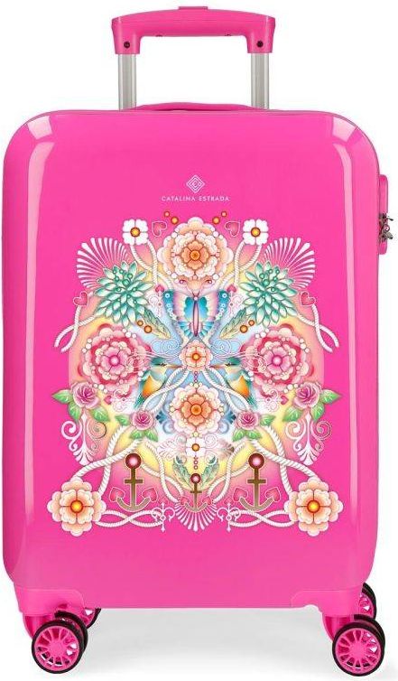 JOUMMABAGS ABS Cestovní kufr Catalina Estrada Abanico Fuchsia ABS plast, 55x36x20 cm, objem 33 l - obrázek 1