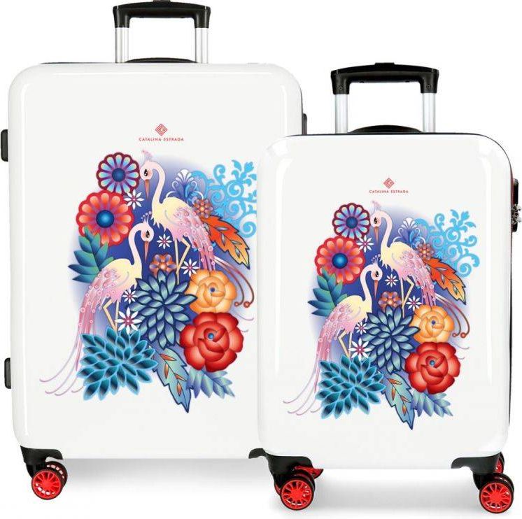 JOUMMABAGS ABS Cestovní kufry Catalina Estrada Abanico Red SADA ABS plast, 33/75 l - obrázek 1