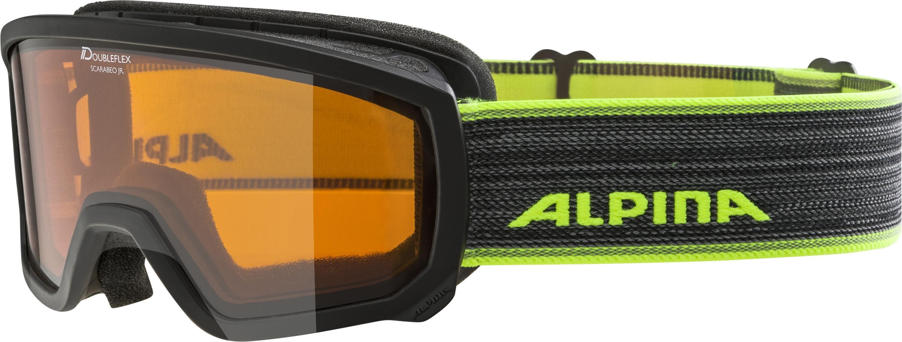Alpina brýle lyžařské jr. Scarabeo JR DH black-neon S40 - obrázek 1