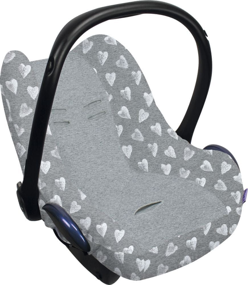 Dooky Seat Cover 0+ Limited HEARTS GREY - obrázek 1