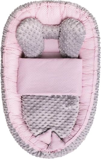 Belisima MINKY Hnízdečko Sweet baby růžová Bavlna/Polyester, 55x75 cm - obrázek 1