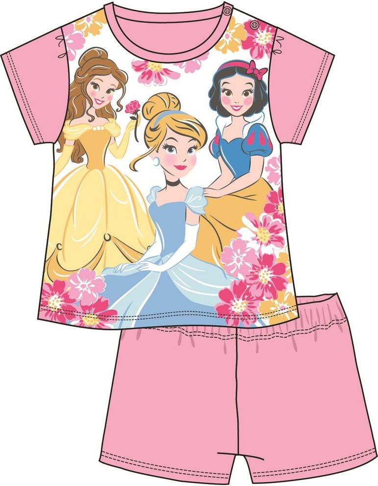 Disney by Arnetta dívčí pyžamo Princess 86 světle růžová - obrázek 1