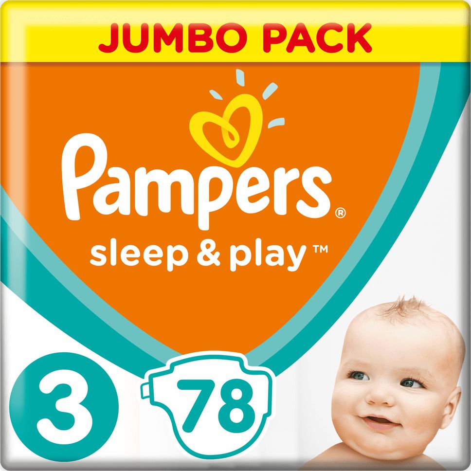 Pampers Plenky Sleep & Play 3 Jumbo Midi (6-10 kg) 78 ks - obrázek 1