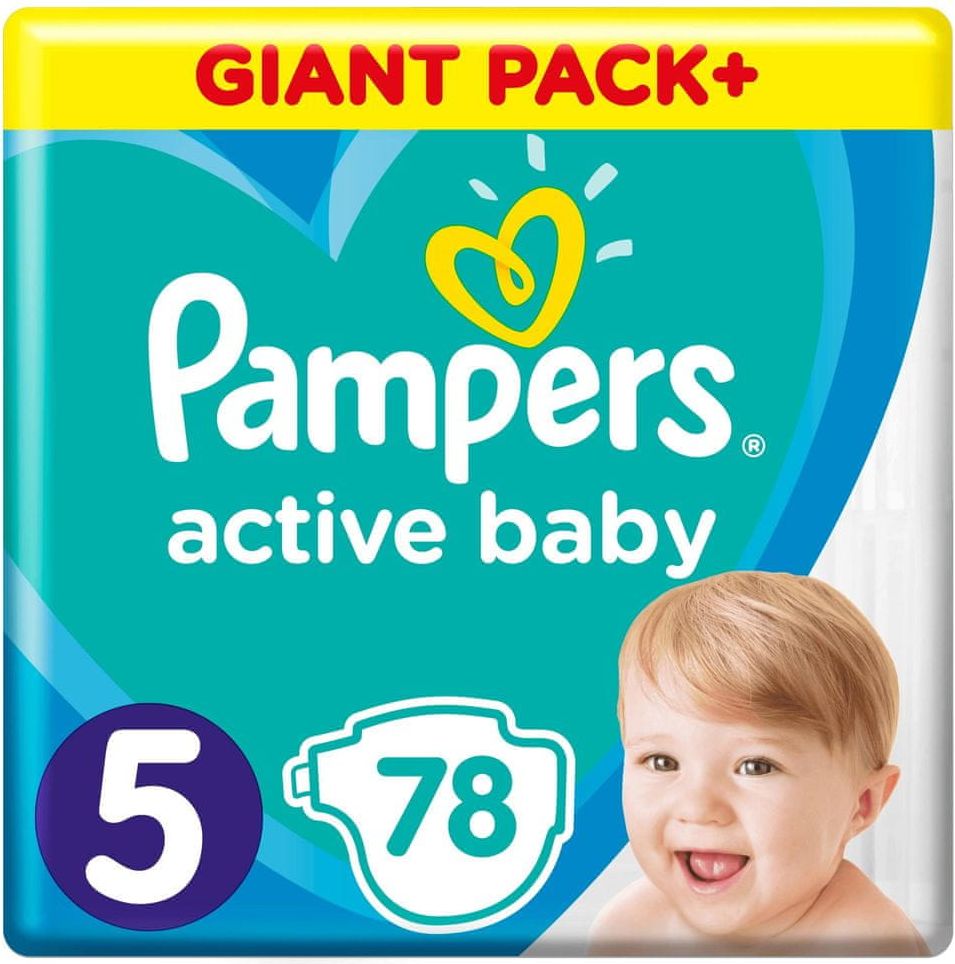 Pampers Pleny Active Baby 5 Junior Giant Box (11-16 kg) 78 ks - obrázek 1
