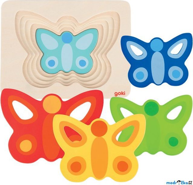 Puzzle vícevrstvé - Motýl II, 5 vrstev (Goki) - obrázek 1