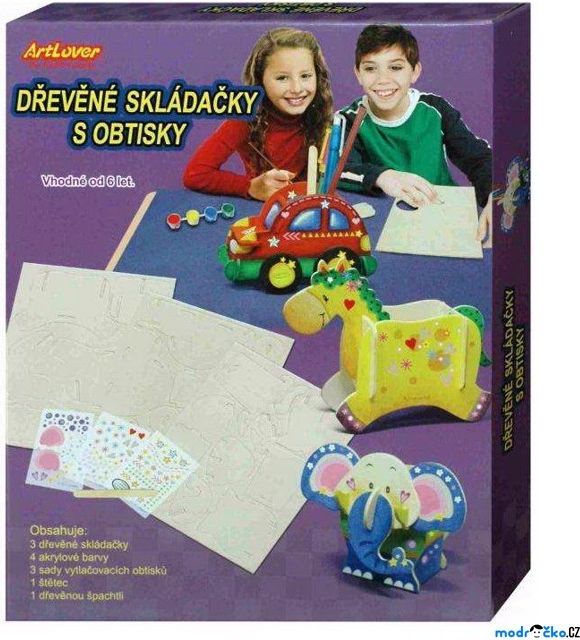 Výtvarná sada box - Dřevěné stojánky na tužky, 3ks - obrázek 1