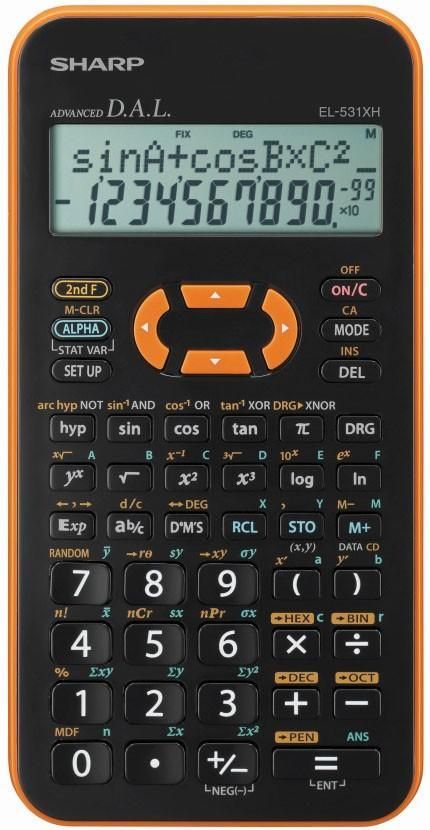SHARP Kalkulátor vědecký SHARP EL-531XHYR-F oranžová - obrázek 1