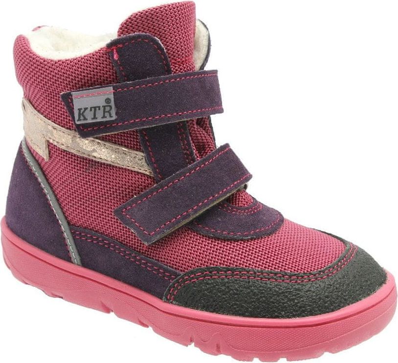 KTR dívčí zimní boty 26 růžová - obrázek 1