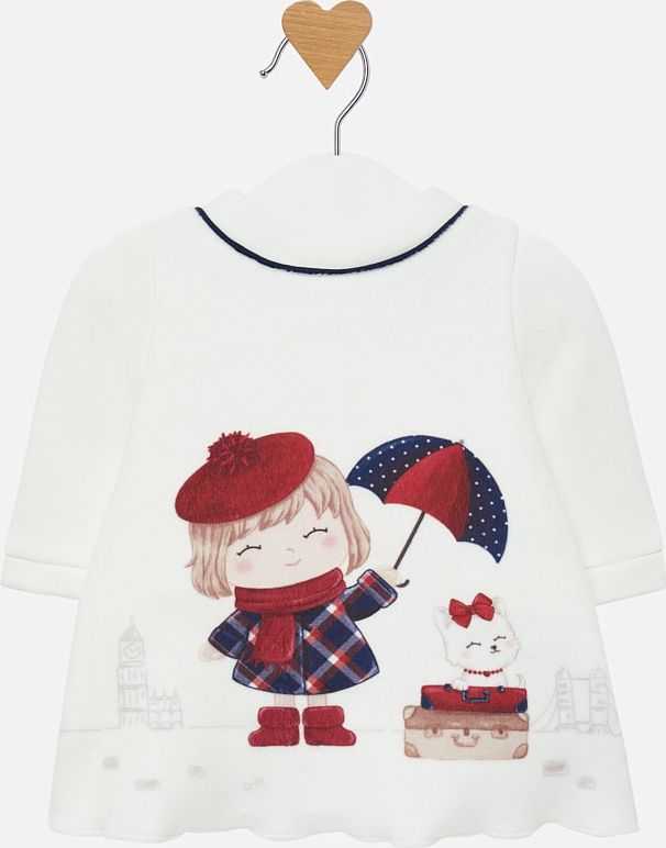 Mayoral novorozenecké fleece šaty 2808 Velikost: 0 - 1 / 55 - obrázek 1
