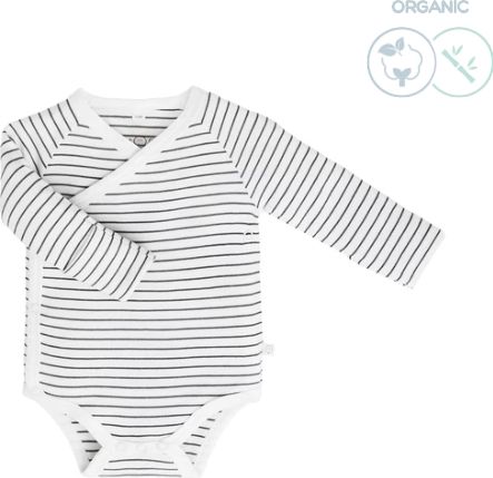 Mori kimono body z organické bavlny a bambusu pruhované Velikost: 12 - 18 m - obrázek 1