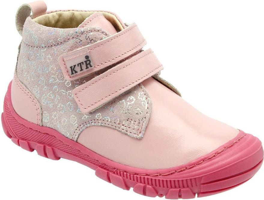 KTR dívčí kotníkové boty 25 světle růžová - obrázek 1