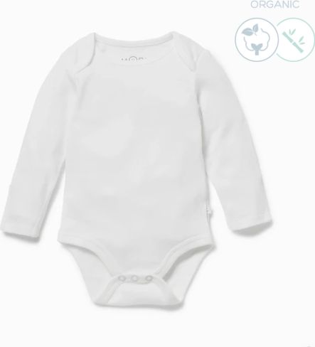 Mori body z organické bavlny a bambusu bílé Velikost: 0 - 3 m - obrázek 2