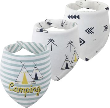 3ks třívrstvých bryndáků teepee - obrázek 1