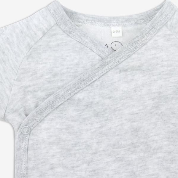 Mori kimono body z organické bavlny a bambusu šedé Velikost: 6 - 9 m - obrázek 2