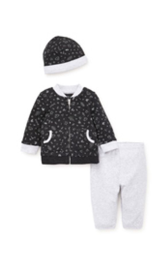 Little Me 3-dílná kojenecká souprava s čepičkou Velikost: NB / 53 cm - obrázek 1