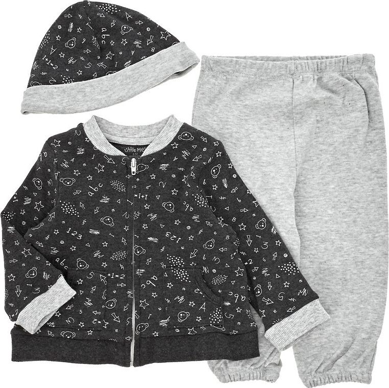Little Me 3-dílná kojenecká souprava s čepičkou Velikost: NB / 53 cm - obrázek 2