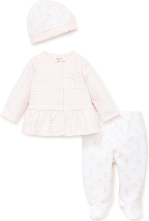 Little Me kojenecká souprava s růžovým kabátkem a polodupačky Velikost: 3 měsíce / 61 cm - obrázek 2
