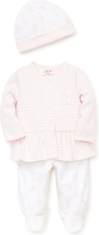 Little Me kojenecká souprava s růžovým kabátkem a polodupačky Velikost: 3 měsíce / 61 cm - obrázek 3
