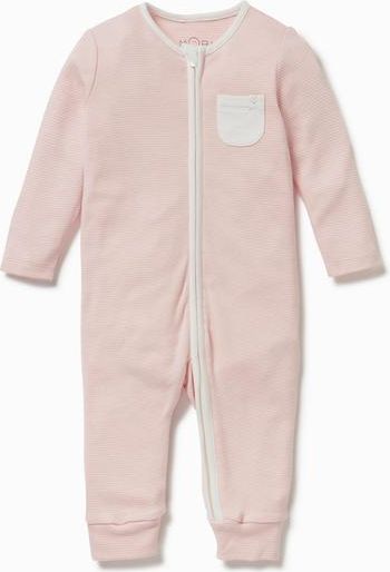 Mori Zip-Up dupačky z organické bavlny a bambusu růžové Velikost: 3 - 6 m - obrázek 4