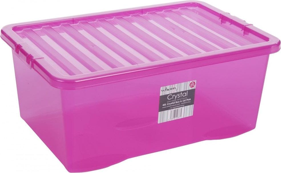 WHAM Box s víkem Crystal 45L - růžová - obrázek 1