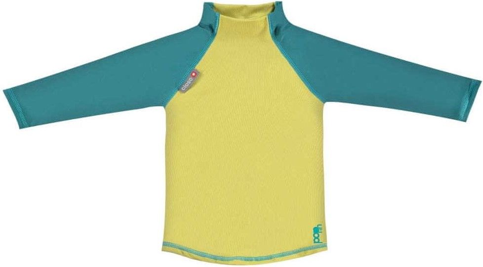 Pop-in dětské UV tričko s dlouhými rukávy 110 žlutá/zelená - obrázek 1
