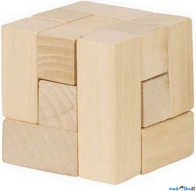 Hlavolam dřevěný - Kostka 3D (Goki) - obrázek 1
