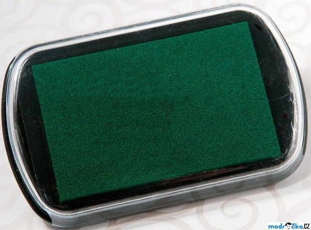 Razítkovací polštářek - Velký, barva zelená - obrázek 1