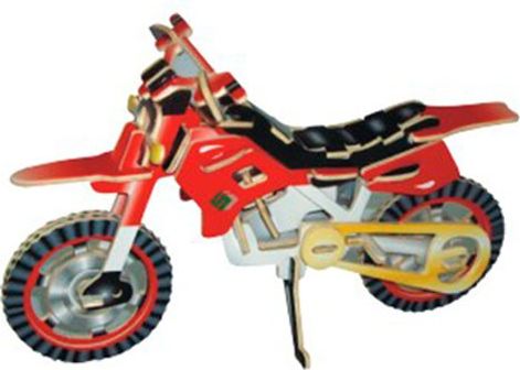3D Puzzle barevné - Terénní motorka - obrázek 1